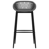 7 Piece Bar Set White and Grey 3057419