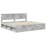 Bed Frame with Headboard Concerte 200 x 200 cm Solid Pine Wood 3410558