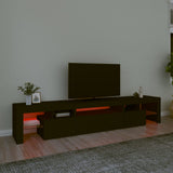 TV Cabinet with LED Lights Black 215x36.5x40 cm 3152795