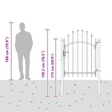 Garden Gate with Lock Woerden Grey 150 x 100 cm Steel 42008899