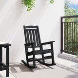 Garden Rocking Chair Black 92 x 70 x 108cm HDPE 42006615