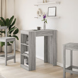 ZNTS Bar Table with Racks Grey Sonoma 95x47x103.5 cm Engineered Wood 854387