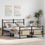 Bed Frame without Mattress Sonoma Oak 137x190 cm Engineered Wood 4106809