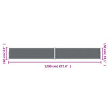 Retractable Side Awning Anthracite 160x1200 cm 318068