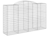 Arched Gabion Baskets 15 pcs 200x50x160/180 cm Galvanised Iron 3146396