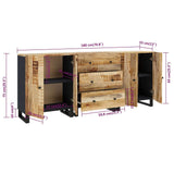 Sideboards 3 pcs Rough Mango Wood 3143638