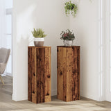 Plant Stand 2pcs Old Wood 25x25x80 cm Engineered Wood 852949