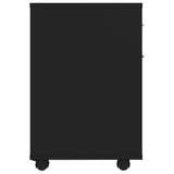 Rolling Cabinet Black 45x38x54 cm Engineered Wood 808441