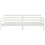 ZNTS Day Bed without Mattress White Solid Wood Pine 90x200cm 806936