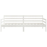 ZNTS Day Bed without Mattress White Solid Wood Pine 90x200cm 806936