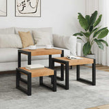 Nesting Tables 3 pcs Solid Wood 321552