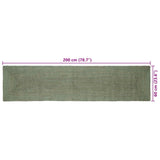 Area Rugs Rectangular Olive Green 60 x 200 cm Jute 42010446