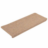Stair Mats Self-adhesive 15 pcs 65x24.5x3.5 cm Beige 343476