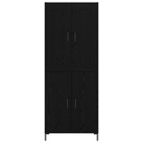 Highboard 2 pcs Black Oak Engineered Wood 3416109