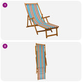 Folding Sun Lounger 3 Position Solid Eucalyptus Wood 42024917