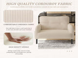 GOMYWAY corduroy fabric, comfortable monochrome single person wide seat chair, suitable for living W2678P422244