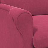 Armchair Wine red 76 x 94 x 102 cm Velvet 42009862