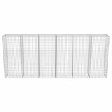 Gabion Wall with Covers Galvanised Steel 300x50x150 cm 143593