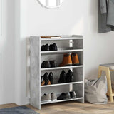 Shoe Rack Concrete Grey 60x25x81 cm Engineered Wood 859881