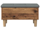 Storage Bench with Cushion Oak Wood 62 x 42 x 46 cm 8017733