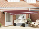 Retractable Awning Burgundy 400 x 200 cm Fabric 3329813