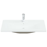 Built-in Basin with Faucet 91x39x18 cm Ceramic White 148626