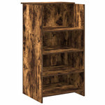 Reception Desk Smoked Oak 155x50x103.5 cm Engineered Wood 3324200