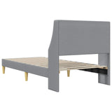 Bed Frame with Headboard Light Grey 90 x 190 cm Fabric 42027375