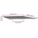 Bed Frame without Mattress 120x200 cm Solid Wood Pine 824563