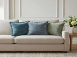 Cushion with Pillow HOUTEN 12 pcs Green Chenille Fabric 932940