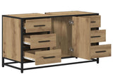 Bathroom Cabinet Artisan Oak 80 x 33 x 60 cm Engineered Wood 883632