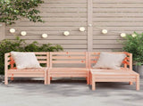 Garden Sofa 3-Seater with Footstool Solid Wood Douglas 838059