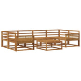 Outdoor Sofa Set 7 pcs Natural Solid Acacia Wood 3382387
