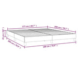 ZNTS Bed Frame without Mattress White Super King Faux Leather 3121186