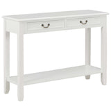 ZNTS Console Table White 110x35x80 cm Wood 249900