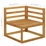 12 Piece Garden Lounge Set with Cushions Solid Wood Acacia 3098676