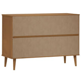 Drawer Cabinet MOLDE Brown 113x40x80 cm Solid Wood Pine 4013410