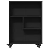 Narrow Storage Trolley Black 48x13x68 cm Engineered Wood 855224