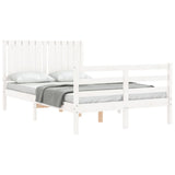 Bed Frame without Mattress White 120x200 cm Solid Wood 3194762