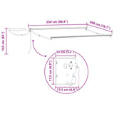 Electric Retractable Awning Beige and Anthracite 2.5 x 2 m 3420038