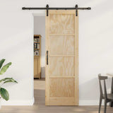 Sliding Door Brown 73.5 x 211 cm Solid Pine Wood 3333272