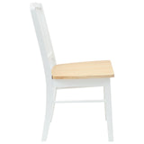 Dining Chairs 2 pcs White 50 x 52.5 x 91 cm Solid Rubber Wood 42020452