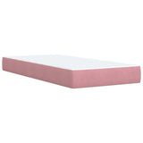Box Spring Bed with Mattress Pink 90x190 cm Velvet 3286203