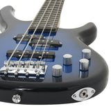 Electric Bass Guitar for Beginner with Bag Blue and Black 4/4 46" 70182