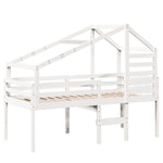 High Sleeper Bed without Mattress White 80x200 cm Solid Wood Pine 3281975