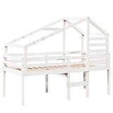 High Sleeper Bed without Mattress White 80x200 cm Solid Wood Pine 3281975