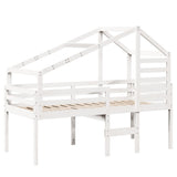High Sleeper Bed without Mattress White 80x200 cm Solid Wood Pine 3281975