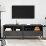 TV Cabinets 2 pcs Black 68x39x50.5 cm Steel 843043