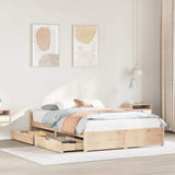 Bed Frame without Mattress 150x200 cm King Size Solid Wood Pine 3301690