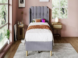Upholstered Single with USB and Type-C Charging, Frame with Wooden Slatted Frame, Teenager N601P288477G
